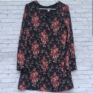 Boho Dark Floral Dress